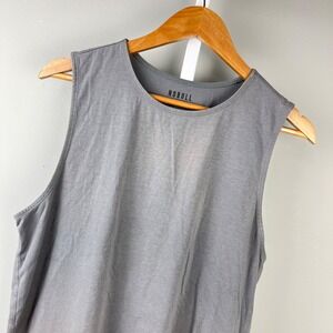 Nobull Muscle Tank Top Womens L Gray Athletic Wear Gym Stretchy Sleeveless